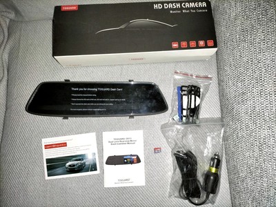 TOGUARD 1080P 4,3'' Spiegel Dash Kamera mit 32Gb SD Karte 