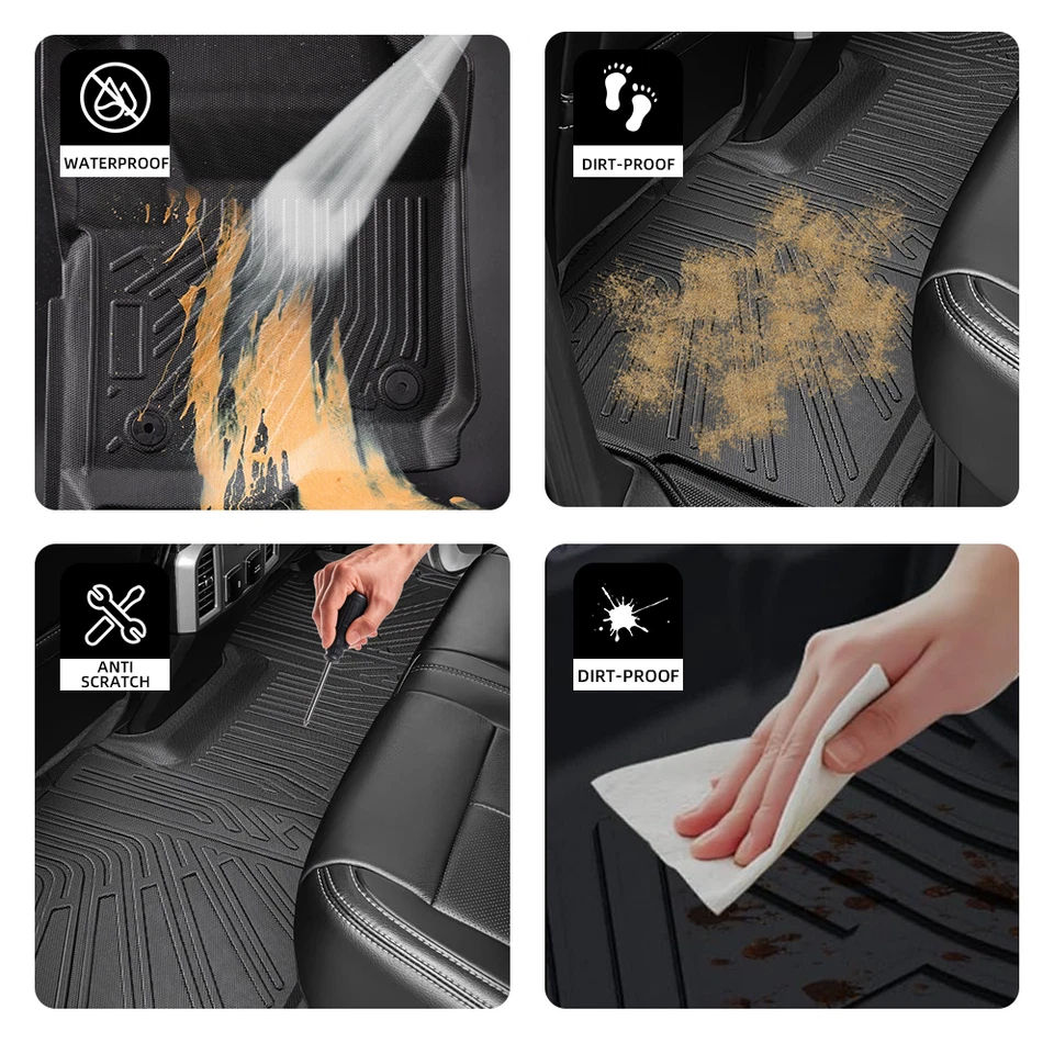 Floor Mats For Ford F250 F350 F450 Super Duty 2017-2024 CrewCab with Storage Foto 4 de 4