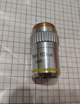 1 pc used Microscope lens Model plan 10/0.25 160/0.17