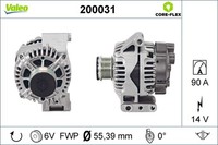 Lichtmaschine Generator Lima Valeo CORE-FLEX 200031 14V FüR Opel Astra A04 GTC 3