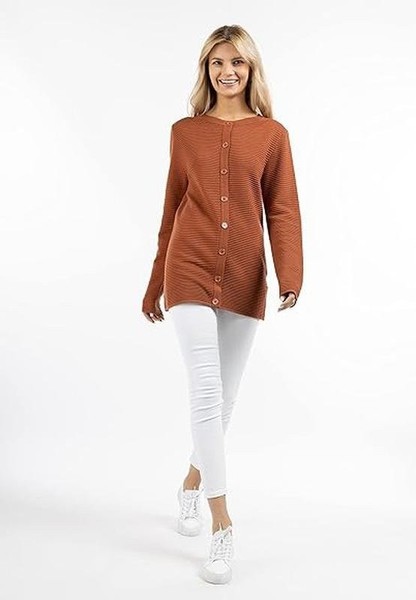 Women Laura Ashley Sweater Brown Wool L
