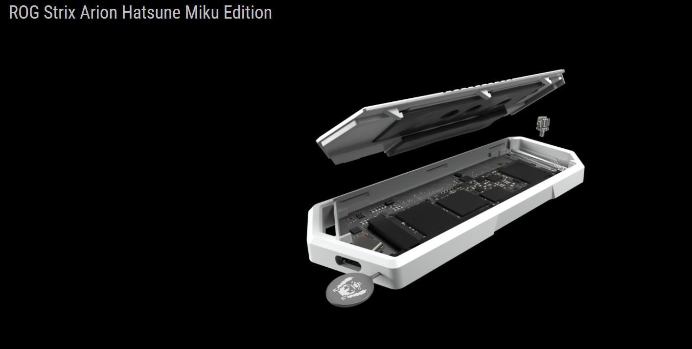 💠 ROG Strix Arion x Hatsune Miku Edition SSD Enclosure - Fast Free Shipping