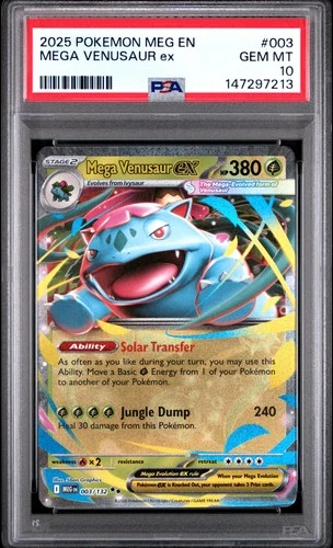 2025 POKEMON MEG EN-MEGA EVOLUTION #003 MEGA VENUSAUR EX PSA 10