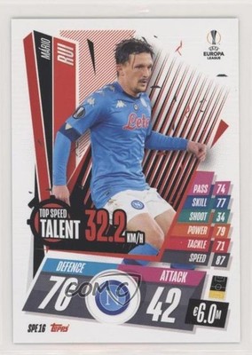 2020-21 Match Attax UEFA Champions League Extra Top Speed Talent Mario Rui 0a2