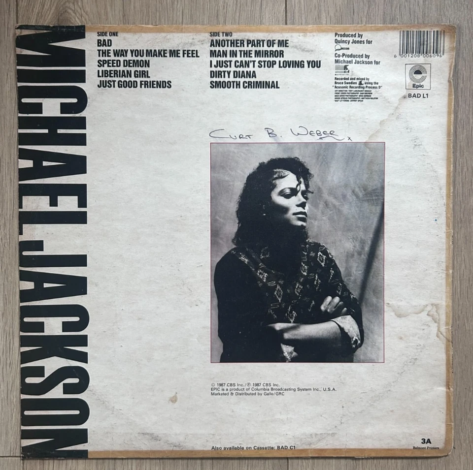 Michael Jackson RARE Zimbabwe Pressing, BAD, Prince , Madonna, Jacksons, Michael - Image 2 of 4