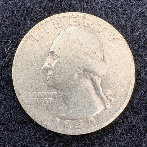 1942 Washington Quarter, silver, INV: 2166, Combined shipping