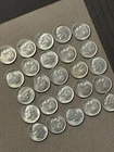Shiny 1964 90% Silver 25 Roosevelt Dimes $2.50 face coins circulated & Nice