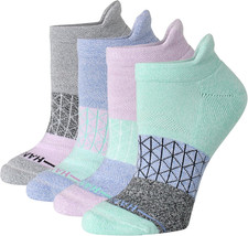 Women'S Cushioned No Show Tab Socks, Absolute Active No Show Socks for Women, 4-