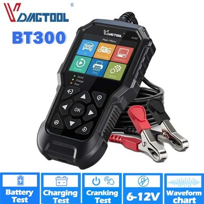 2026 VDIAGTOOL BT300 Car Battery Load Tester Battery Analyzer 5-3000CCA 6V 12V  