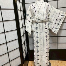 9066 Japanese Yukata Womens Vintage Fabric Cotton Robe Kimono Traditional