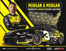 2026 AUSTIN DILLON "MORGAN & MORGAN LAW FIRM" #3 NASCAR CUP SERIES POSTCARD