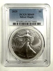 2025 $1 American Silver Eagle PCGS MS69 Blue Label White Frame