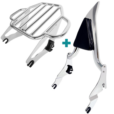 Luggage Rack Sissy Bar Backret for Harley Touring Road King Street Glide 2009-24