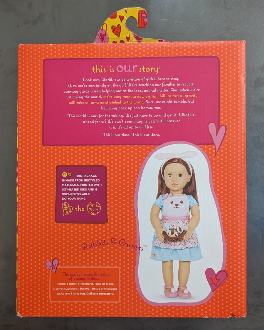 Our Generation Rabbits & Carrots Bunny-Themed Baking Outfit for 18" Dolls