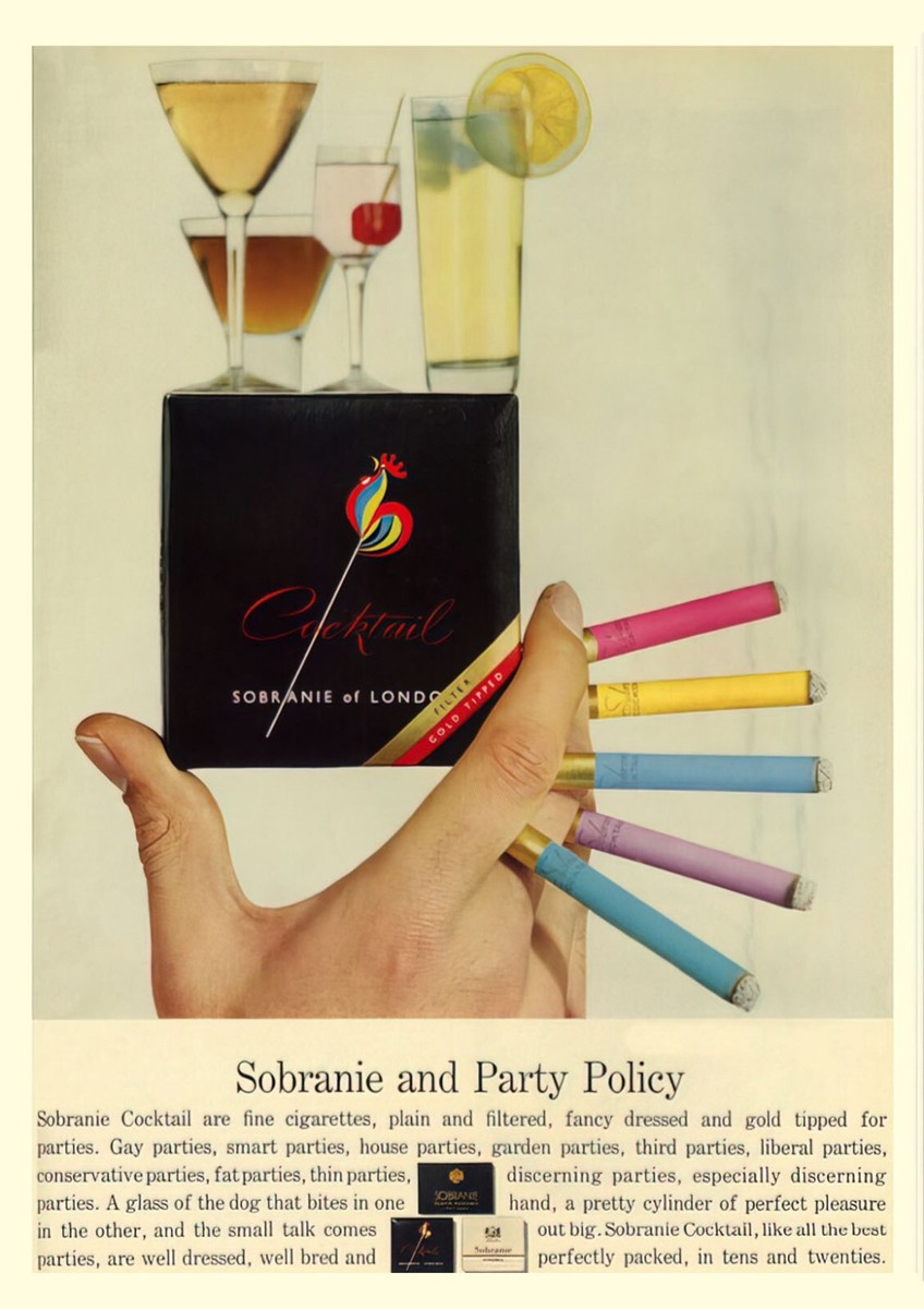 Advert sobranie black russian cocktail cigarettes THIS IS A PHOTO PRINT