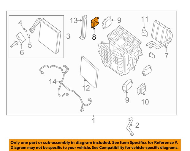 20132015 Nissan Altima Air Heat Flap Blend Door Actuator 277323JC1A