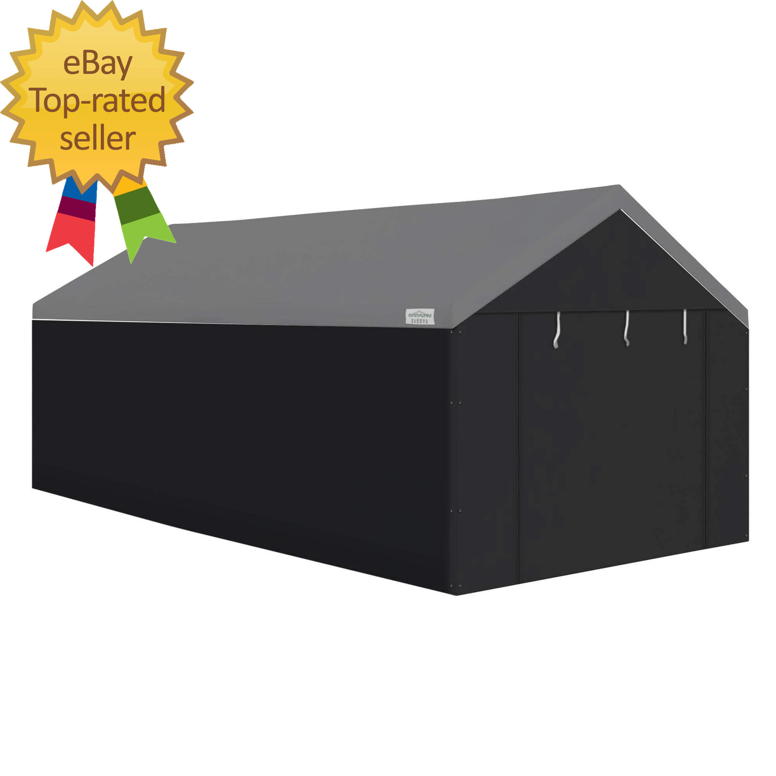 20'X10' Carport Tent Sidewalls, Black, Sidewalls Only