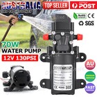 12V Water Pump 4-6L/Min 70W 130PSI Pressure Self-Priming Caravan Camping Boat