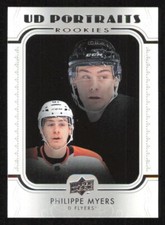 2019 Upper Deck Portraits PHILIPPE MYERS ROOKIE Hockey card PHILADELPHIA FLYERS