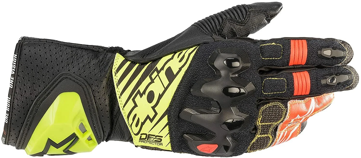 Guantes Alpinestars GP Tech V2 Negro Amarillo fluo image_1