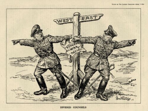 RARE WW 2 PROPAGANDA British Cartoon - NAZI GERMANY- A Two Front War -  DILEMMA | eBay