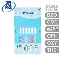 NEW Mintegrity Drug Test 6-Panel Dip Card Urine Home Kit 75-Pack MI-WDOA-564