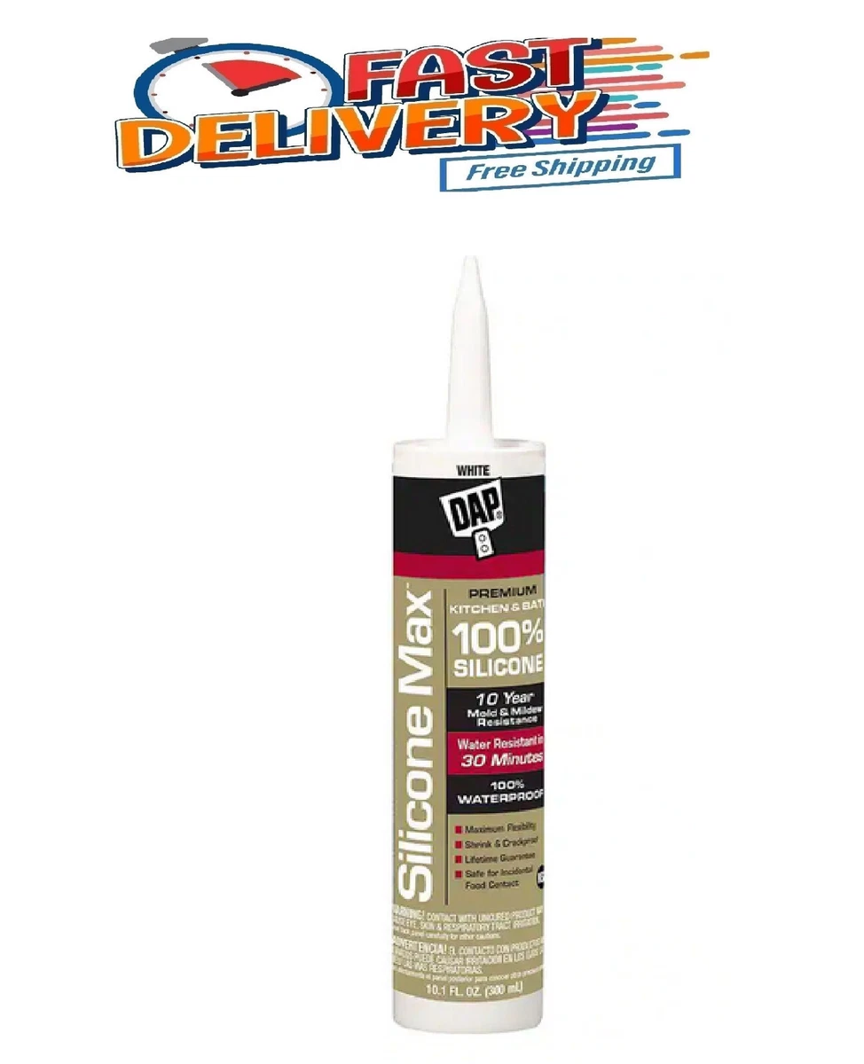 DAP Silicone Max 10.1 oz. White Premium Kitchen and Bath Silicone