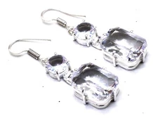 Whit Topaz Gemstone Handmade 925 Sterling Silver Jewelry Earring  Size-1.30