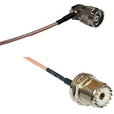 RG316 RP-TNC Male Angle to UHF Female BULKHEAD RF Cable Rapid-SHIP LOT