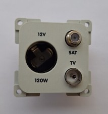 12V AUTO + TV/SAT LIGHT GREY (270302)