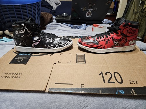 Venom and Carnage Shoes Size 8 Mens