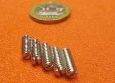 18-8 Stainless Set Screws, Slotted Cup Point, 8-32 x 1/2" Length, 50 Pieces