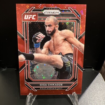 2023 Panini Prizm UFC Giga Chikadze #137 Red Disco Undercard 83/99
