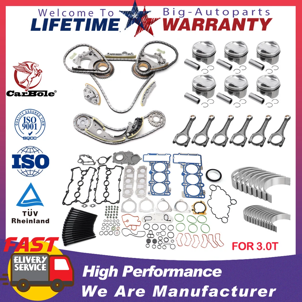 3.0T Engine Rebuilding & Timing Kit Fits For Audi A4 A7 A8 Q5 CTVA CJT CGEA CGWC - Image 3 of 4