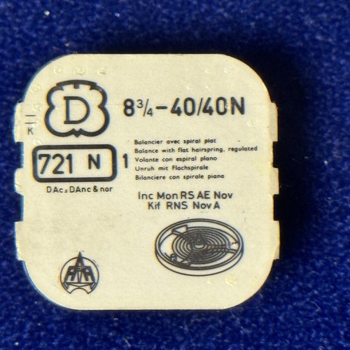 N°721 Balancier De Montre Complet HP 40 18 Antichoc NOS - Pièce Horlogère Vintage