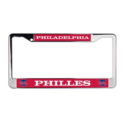 Philadelphia Phillies MLB 3D Polyurethane Chrome License Plate Frame for Car-SUV