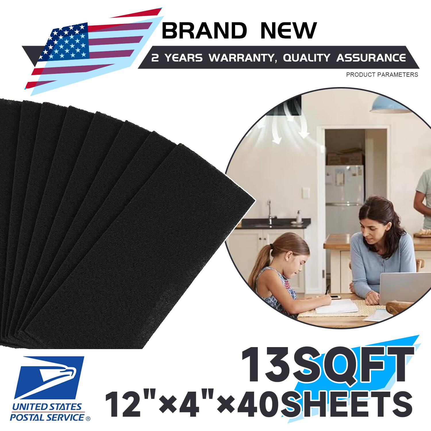 40 Pcs Activated Carbon Air Vent Filters for Dust Mite Debris Capture