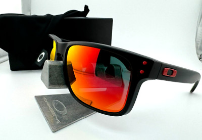 OAKLEY HOLBROOK MATTE BLACK GALAXY RUBY RED POLARIZED DUCATI SUNGLASSES 9102 NEW