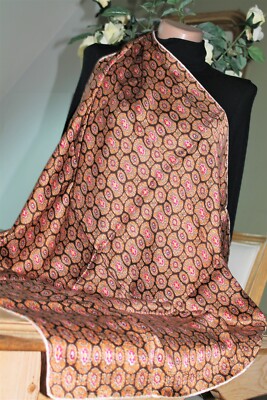 Foulard Carré En Soie 100% Rouge - Roulotté Main - Vintage
