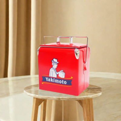 Yakimoto 14Qt Metal Cooler,Portable Insulation Ice Chest,Keeps cold up to 3 days