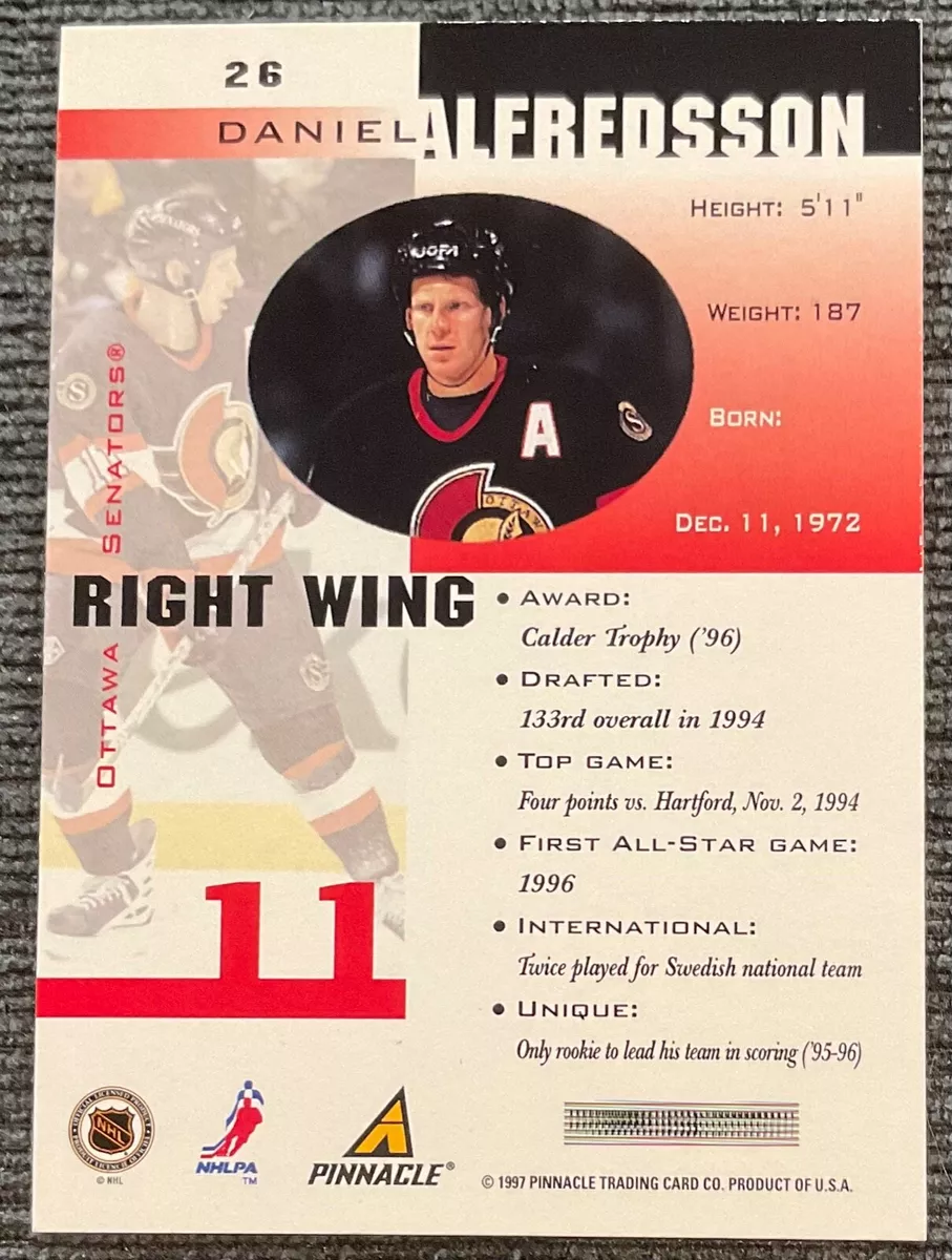 1997-98 Daniel Alfredsson Ottawa Senators Game Worn Jersey - Photo Match