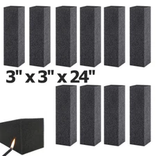 3"x 3"x 24" Acoustic Foam Panel Wedge Studio Soundproofing Wall Tile Bass Trap