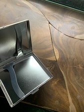 Zigarettenetui aus Metall, vintage cigarette case retro, silber,stainless steel