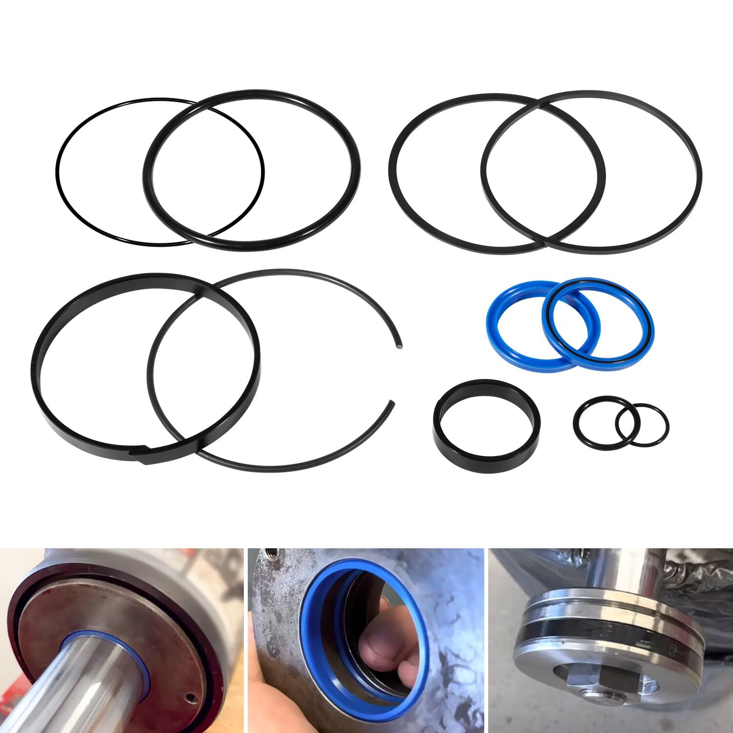 Hydraulic Log Splitter Cylinder Rebuild Seal Kit for 4.5" Bore x 1.75