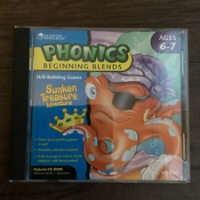 Learning Resources - Phonics Beginning Blends Games Sunken Treasure CDRom 1999 