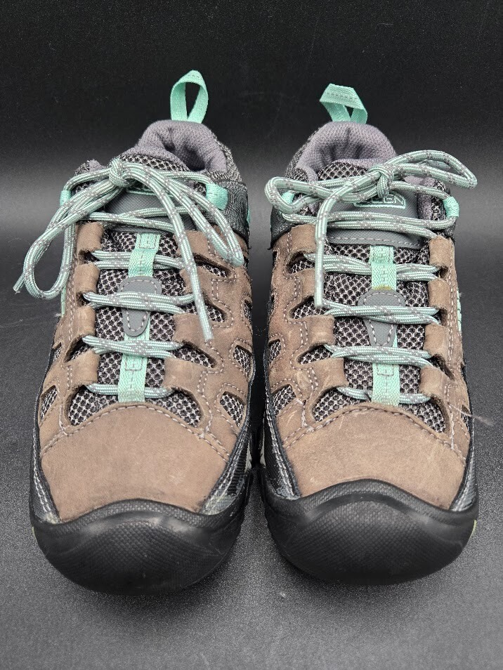 Scarpe Keen Donna 6.5 Targhee Vent Escursionismo Acciaio Grigio Ocean Wave Pelle Maglia