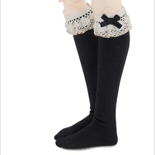 Dollmore 1/3 BJD SOCKS SD - Lacy Girl Knee Stocking Black