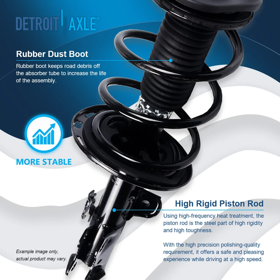 Puntales delanteros con muelle helicoidal + eslabones de barra estabilizadora para Toyota Rav4 2006-2011 2012 Foto 4 de 4