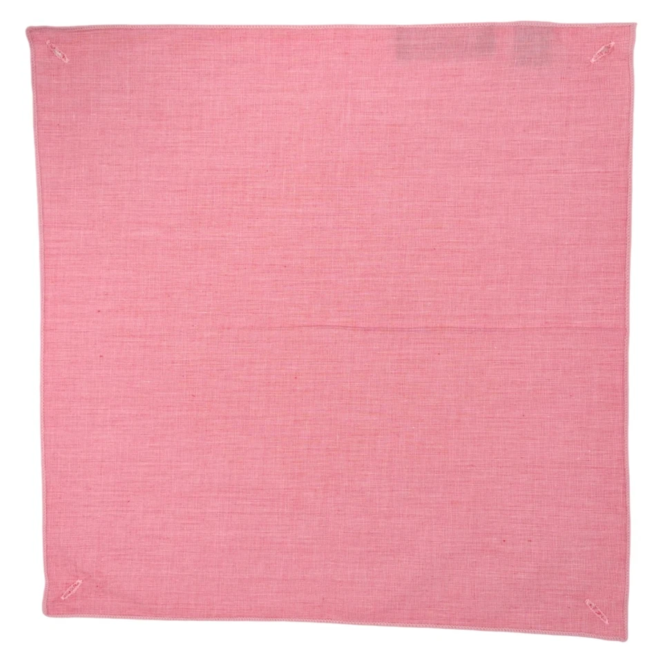 ALARA Mens Handkerchief Pocket Square Faded Red Solid 100% Cotton Hanky 12.5" - Image 2 of 4