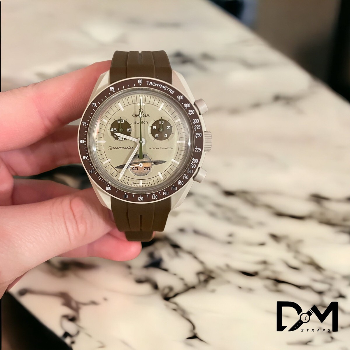 Omega x Swatch Saturn - Moonswatch - BROWN STRAP ONLY (WATCH